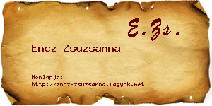 Encz Zsuzsanna névjegykártya
